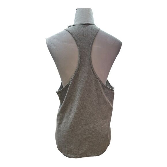 Adidas Gray Sleeveless Tank Top Athletic Workout‎ Logo - Picture 4 of 7